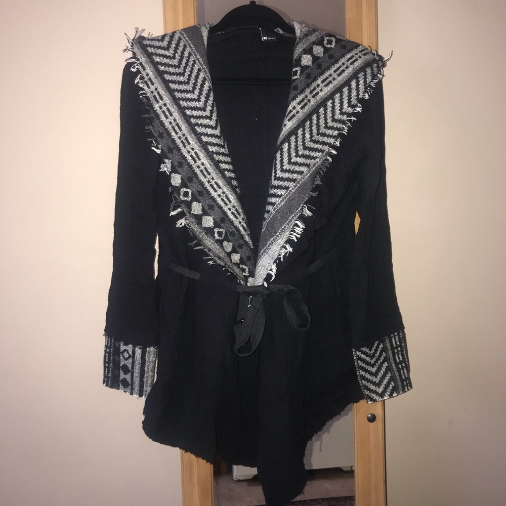 Cute “Baja” wrap sweater Like New. Worn Once